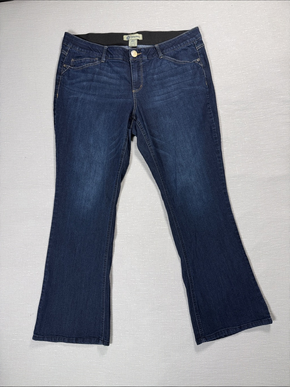 Democracy “Ab Solution” Women’s Dark Indigo Itty Bitty Bootcut Jeans 18W